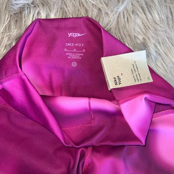 New Nike Yoga women's Dri-Fit High Rise 7/8 Legging Pink size M - Picture 3 of 10